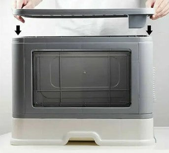 Bac à litière anti-odeurs et projections