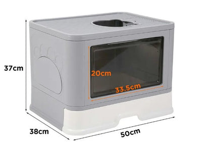 Bac à litière anti-odeurs et projections