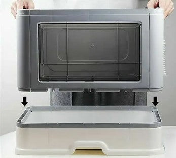 Bac à litière anti-odeurs et projections